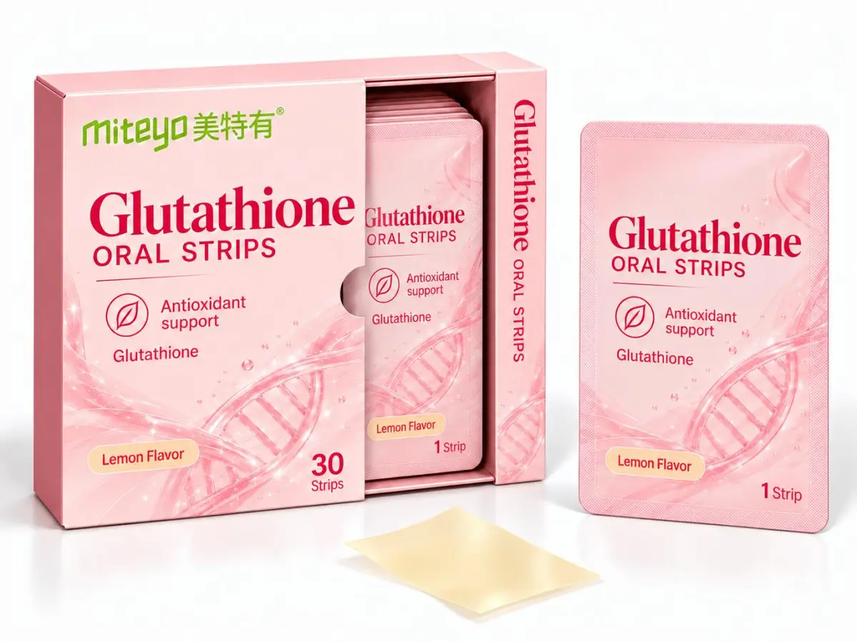 Official MITEYO Glutathione Oral Strips packaging