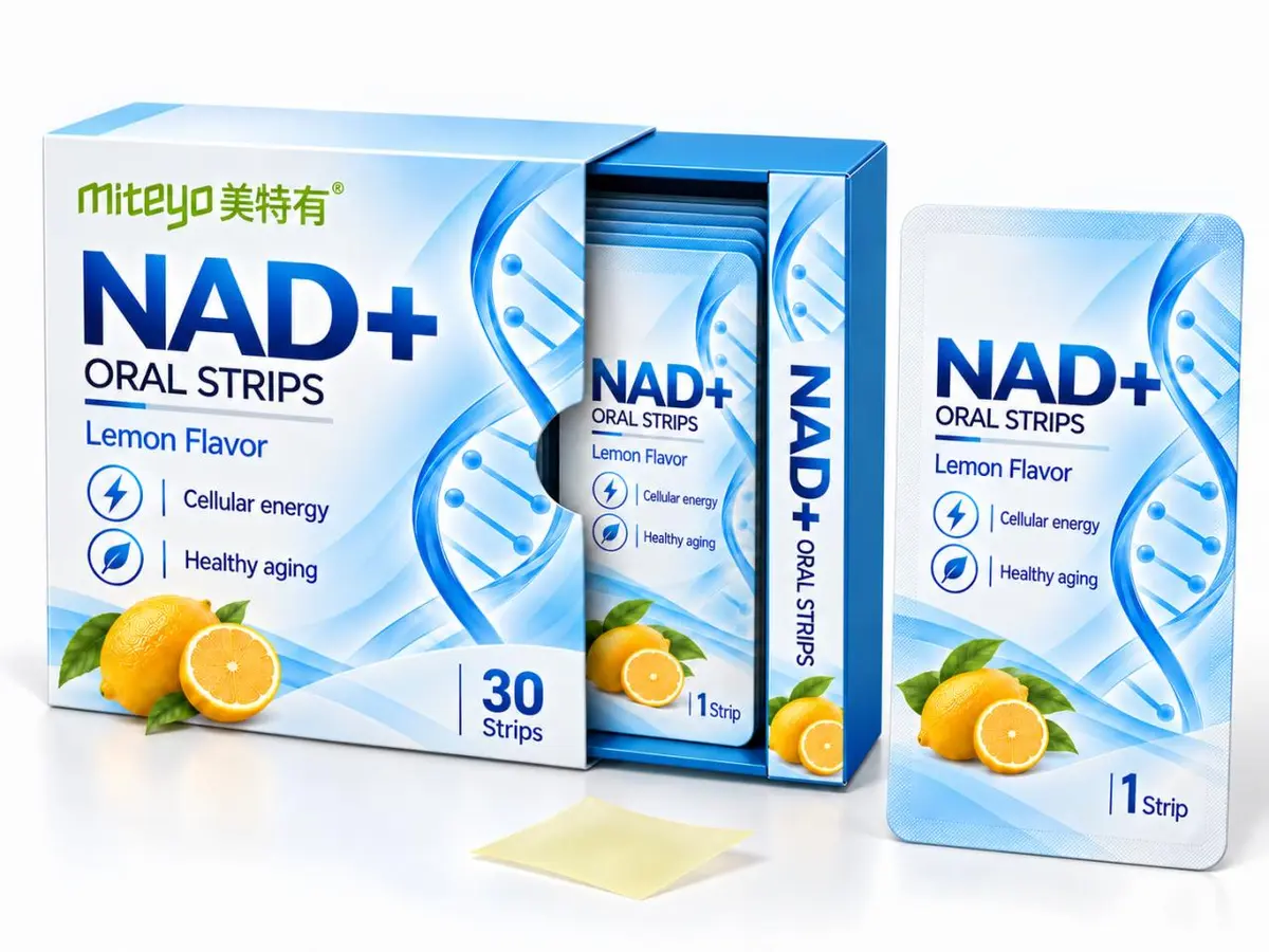 Official MITEYO NAD+ Oral Strips packaging