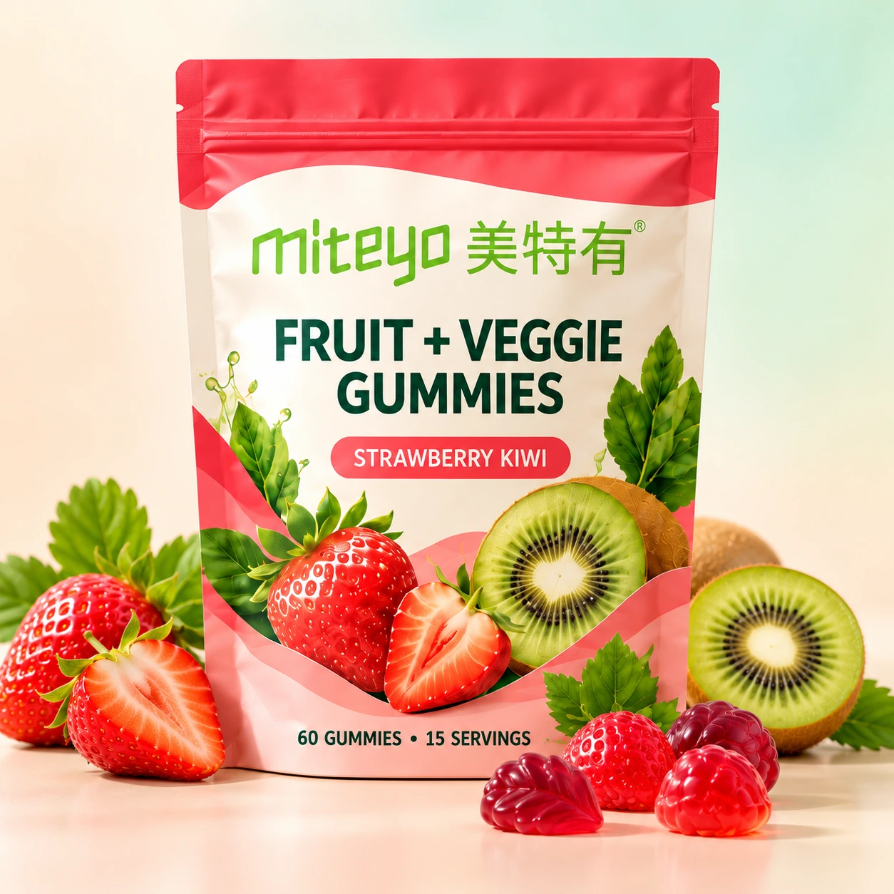 Fruit + Veggie Gummies private label dietary supplement OEM ODM - MITEYO