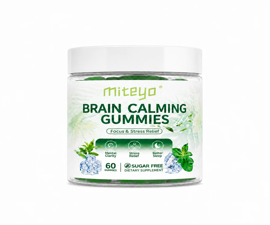 Calm Focus Gummies with Green Tea, Peppermint & Vitamin B6 private label dietary supplement OEM ODM - MITEYO